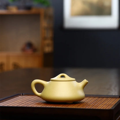 150cc Yixing Raw Ore Golden Duan Mud Zisha Teapots Hand Made Purple Mud Health Beauty Kettles Tea Pot  Set Gift