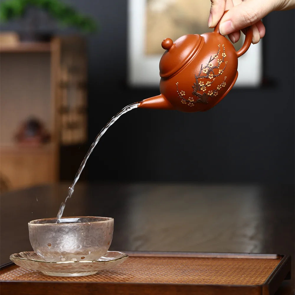 150cc Yixing Teapot Handmade Purple Clay Small Capacity Traditional Chinese Kettle Puer Oolong Tea Set