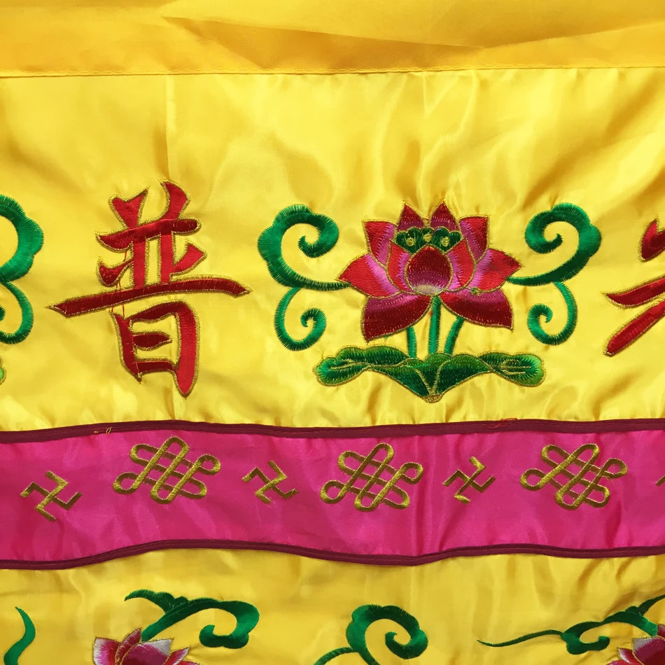 150cm long Wholesale Buddhist Taoism item HOME Temple altar Worship Buddha Embroidery Altar table enclosure wall Hanging Curtain