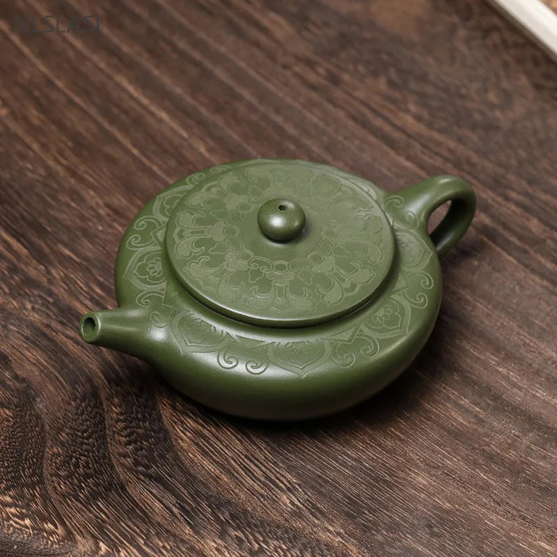 150ml Antique Yixing Purple Clay Teapot Raw Ore Green Mud Filter Tea Infuser Handmade Beauty Tea Pot Chinese Zisha Teaware