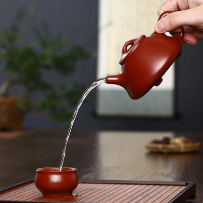 150ml Authentic Chinese Yixing Purple Clay Teapots Famous Artists Handmade High Stone Scoop Tea Pot Kettle Zisha Tea Set Teaware