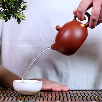150ml Authentic Yixing Purple Clay Teapot Ball Hole Filter Xishi Tea Pot Raw Ore Dahongpao Beauty Kettle Handmade Zisha Tea Set