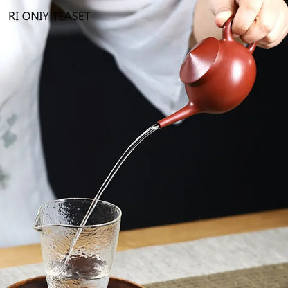 150ml Authentic Yixing Purple Clay Teapots Famous Artists Handmade Tea Pot Raw Ore Dahongpao Mud Kettle Chinese Zisha Tea Set
