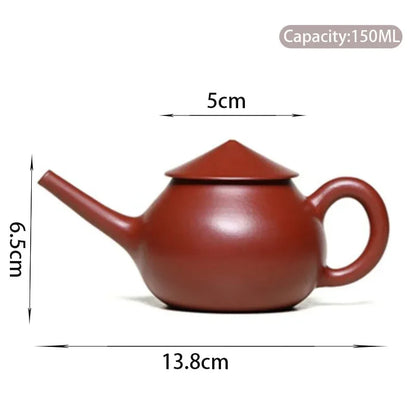 150ml Authentic Yixing Purple Clay Teapots Famous Artists Handmade Tea Pot Raw Ore Dahongpao Mud Kettle Chinese Zisha Tea Set