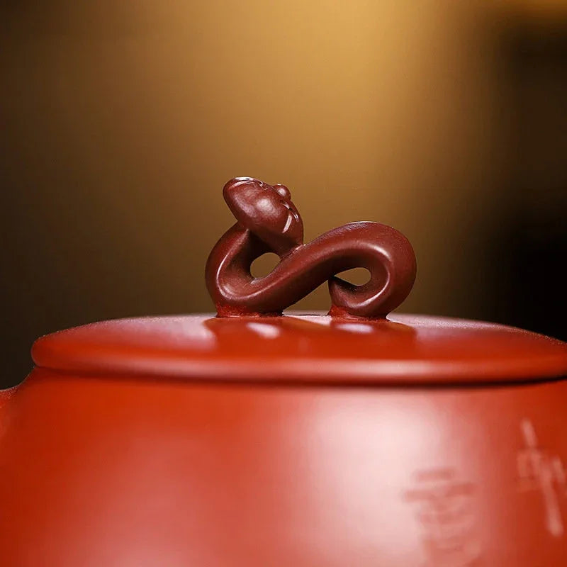 150ml Authentic Yixing Purple Clay Teapots Famous Handmade Stone Scoop Tea Pot Raw Ore Dahongpao Kettle Chinese Zisha Tea Set