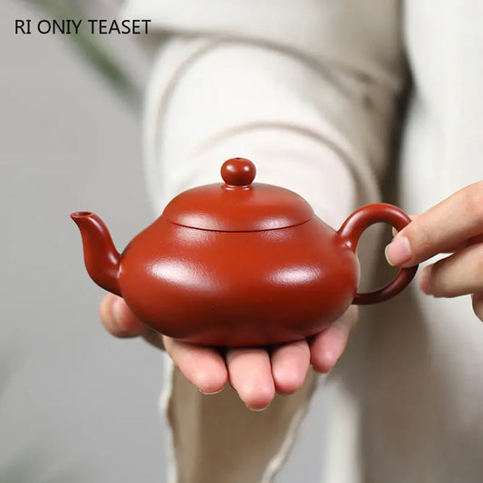 150ml Chinese Yixing Authentic Purple Clay Teapots Famous Artists Handmade Bian Tea Pot Beauty Kettle Raw Ore Zisha Tea Set