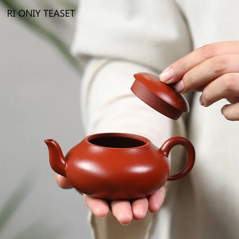 150ml Chinese Yixing Authentic Purple Clay Teapots Famous Artists Handmade Bian Tea Pot Beauty Kettle Raw Ore Zisha Tea Set