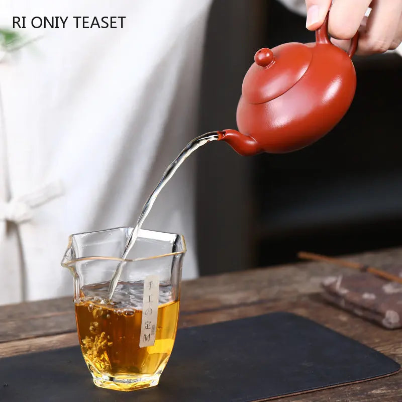 150ml Chinese Yixing Authentic Purple Clay Teapots Famous Artists Handmade Bian Tea Pot Beauty Kettle Raw Ore Zisha Tea Set
