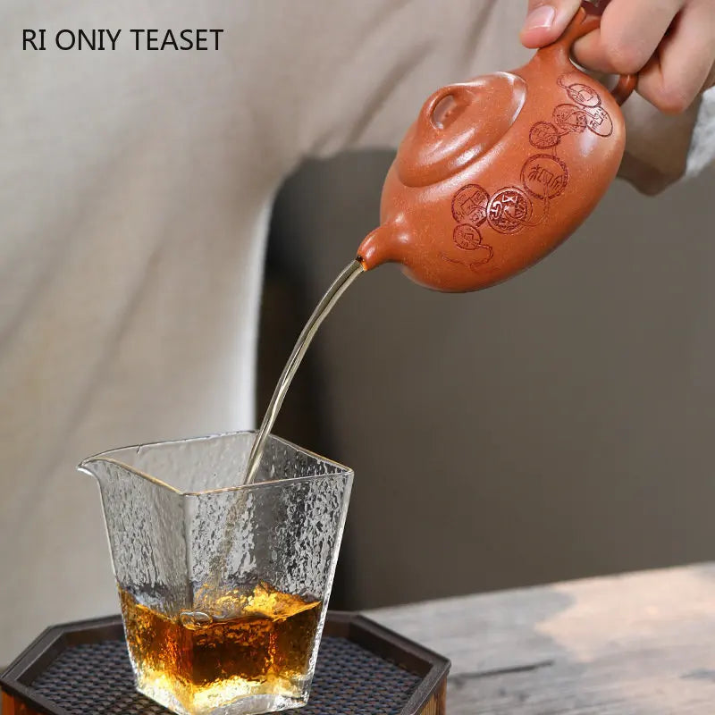 150ml Chinese Yixing High-end Purple Clay Teapot Famous Artists Handmade Tea Pot Raw Ore Section Mud Beauty Kettle Zisha Tea Set