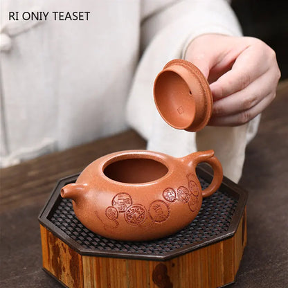 150ml Chinese Yixing High-end Purple Clay Teapot Famous Artists Handmade Tea Pot Raw Ore Section Mud Beauty Kettle Zisha Tea Set