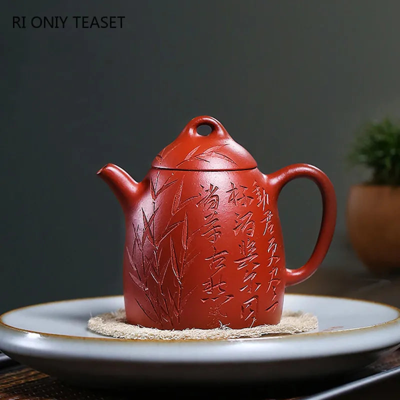 150ml Chinese Yixing High-end Purple Clay Teapots Famous Artists Handmade Raw Ore Dahongpao Mud Tea Pot Kettle Zisha Tea Set