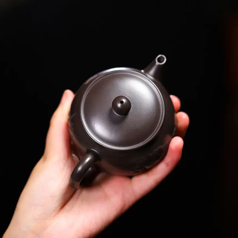 150ml Chinese Yixing Purple Clay Pot Handmade Brewing Teapot Household  Kung Fu Tea Set Black Clay Golden Toad Pot