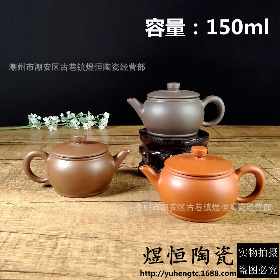 150ml Chinese Yixing Purple Clay Tea Pot Home  Customized Teaware Handmade Xishi Teapot Kettle Tea Ceremony