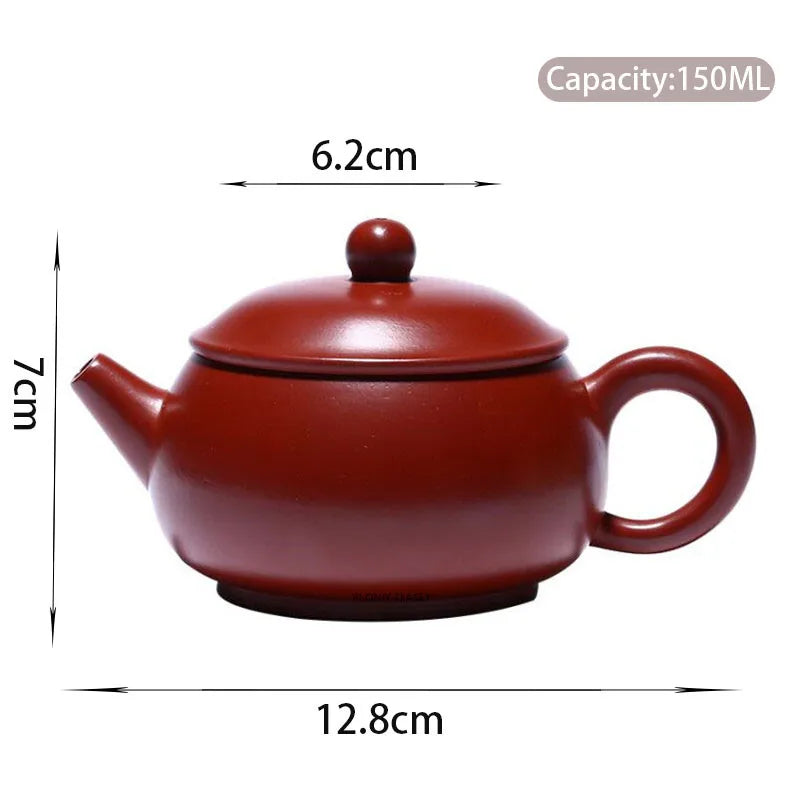 150ml Chinese Yixing Purple Clay Teapots Authentic Handmade Tea Pot Raw Ore Dahongpao Beauty Kettle Zisha Tea Set Customized