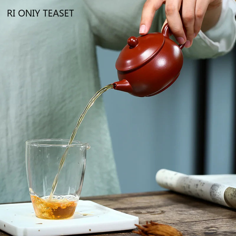 150ml Chinese Yixing Purple Clay Teapots Authentic Handmade Tea Pot Raw Ore Dahongpao Beauty Kettle Zisha Tea Set Customized