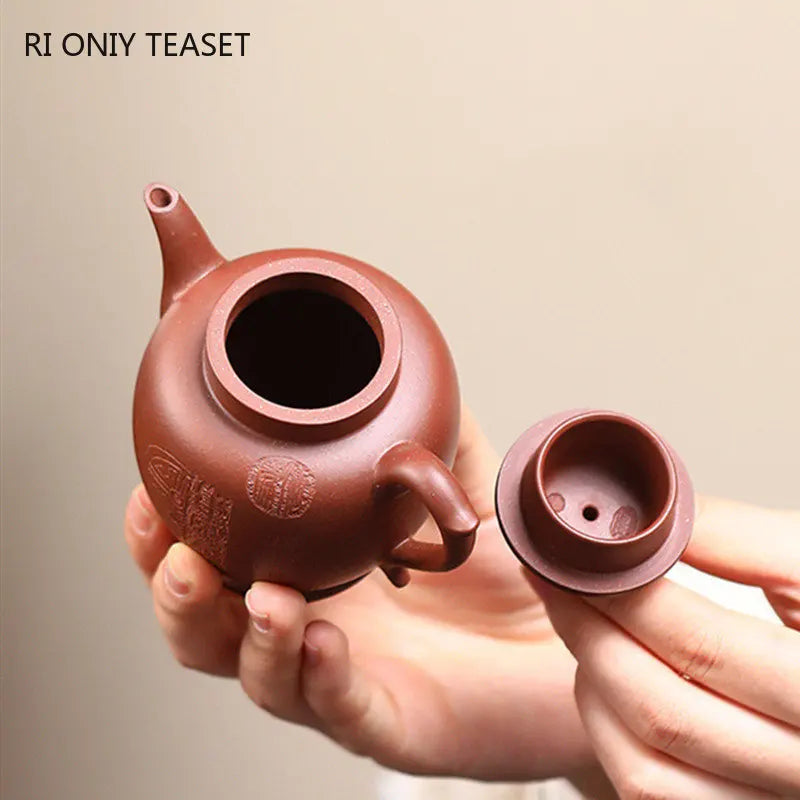 150ml Chinese Yixing Purple Clay Teapots Famous Artists Handmade Tea Pot Raw Ore Purple Mud Beauty Kettle High-end Zisha Tea Set