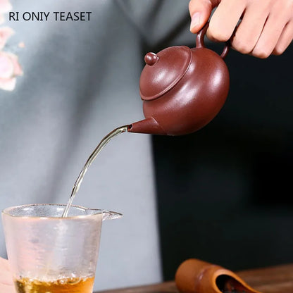 150ml Chinese Yixing Purple Clay Teapots Traditional Handmade Tea Pot Kettle Raw Ore Zhu Mud Famous Zisha Tea Set Accessories