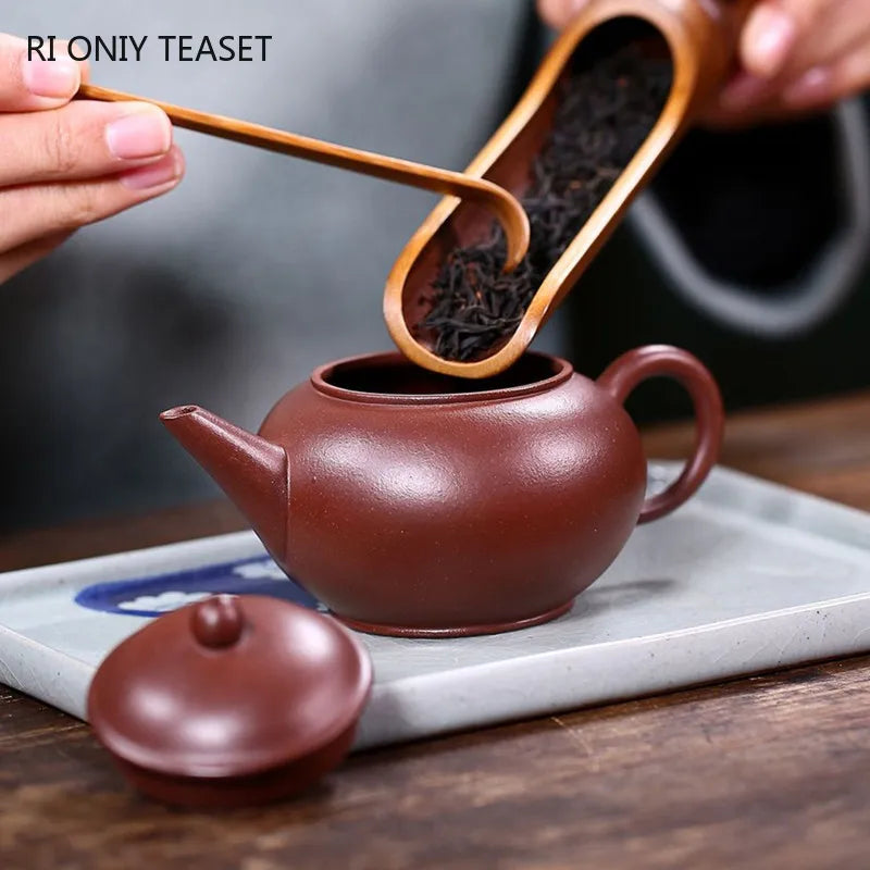 150ml Chinese Yixing Purple Clay Teapots Traditional Handmade Tea Pot Kettle Raw Ore Zhu Mud Famous Zisha Tea Set Accessories