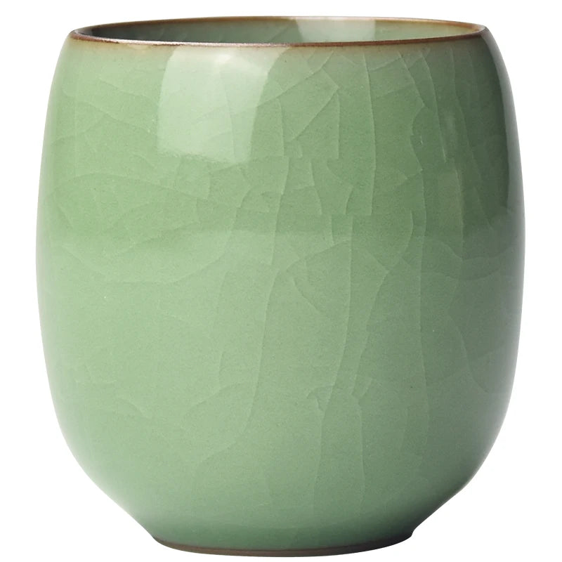 150ml Chinese master cup crackle glaze porcelain tea cup marked Longquan celadon cup of tea kungfu personal teacups brother kiln