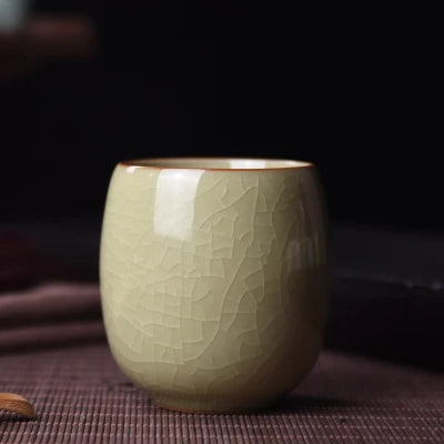 150ml Chinese master cup crackle glaze porcelain tea cup marked Longquan celadon cup of tea kungfu personal teacups brother kiln