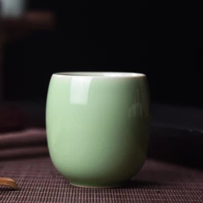 150ml Chinese master cup crackle glaze porcelain tea cup marked Longquan celadon cup of tea kungfu personal teacups brother kiln