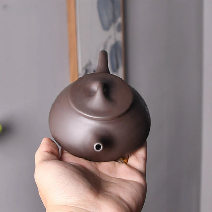 150ml Classic Yixing Purple Clay Teapot Handmade Zhu Mud Stone Scoop Kettle Ball Hole Filter Tea Infuser Chinese Zisha Tea Sets