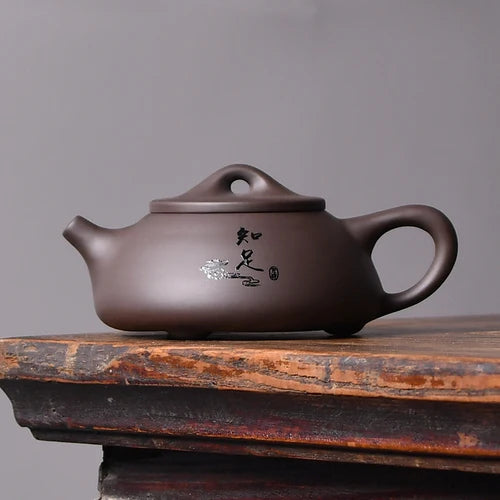 150ml Classic Yixing Purple Clay Teapot Handmade Zhu Mud Stone Scoop Kettle Ball Hole Filter Tea Infuser Chinese Zisha Tea Sets