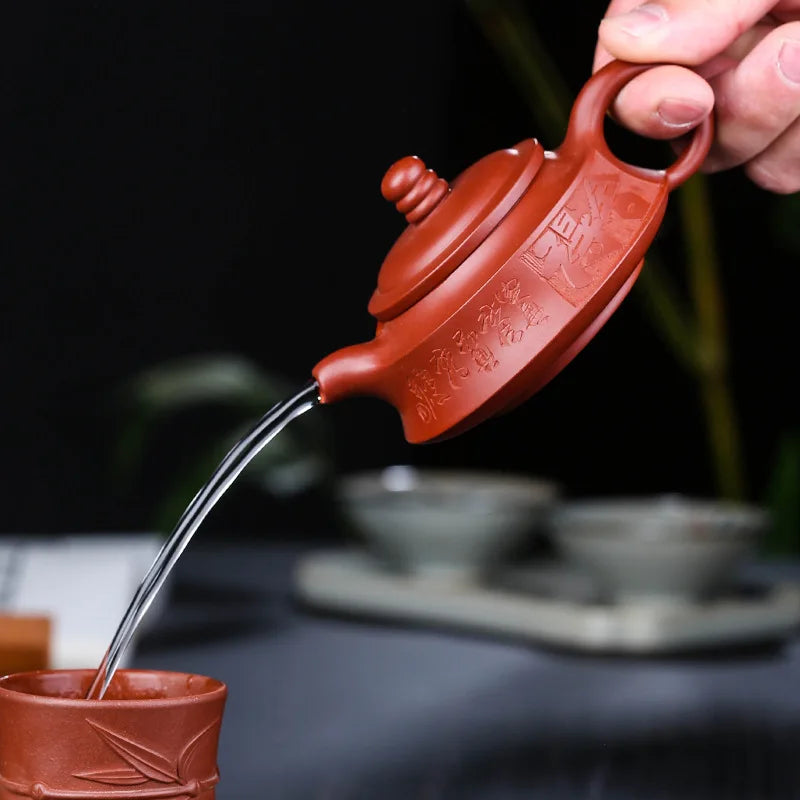 150ml Handmade Purple Clay Teapot Beauty Kettle Chinese Authentic Yixing Tea Pot Tea Ceremony Customized Gifts Drinkware