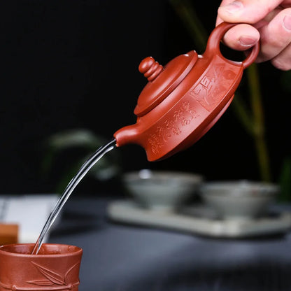 150ml Handmade Purple Clay Teapot Beauty Kettle Chinese Authentic Yixing Tea Pot Tea Ceremony Customized Gifts Drinkware