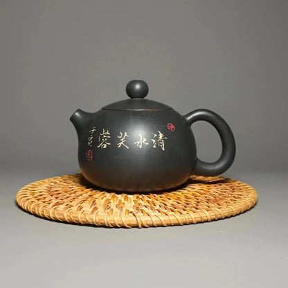 150ml Jianshui Purple Clay Pure Handmade Color filling Tea Pot(Not Yixing Zisha) Kung Fu Tea Set Drinkware Tea Ceremony