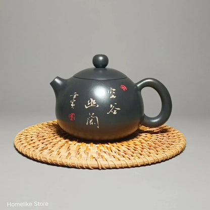 150ml Jianshui Purple Clay Pure Handmade Color filling Tea Pot(Not Yixing Zisha) Kung Fu Tea Set Drinkware Tea Ceremony