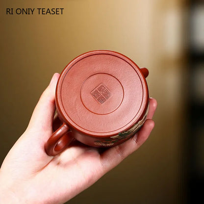 150ml Master Handmade Yixing Purple Clay Teapot Raw Ore Dahongpao Dezhong Tea Pot Home Filter Kettle Zisha Tea Set Supplies
