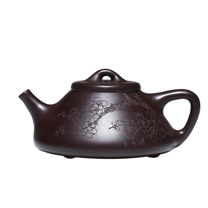 150ml Yixing Purple Clay Teapot Famous Artists Hand-painted Plum Blossom Tea Pot Raw Ore Purple Mud Kettle Chinese Zisha Tea Set