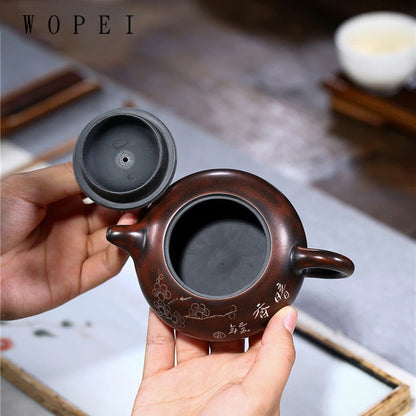150ml Yixing Purple Clay Teapot Famous Handmade Raw Ore Zisha Tea Pot Chinese Authentic Tea Set Kettle Tea Ceremony Customized