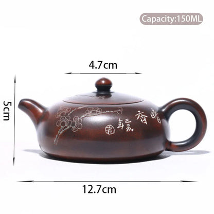 150ml Yixing Purple Clay Teapot Famous Handmade Raw Ore Zisha Tea Pot Chinese Authentic Tea Set Kettle Tea Ceremony Customized