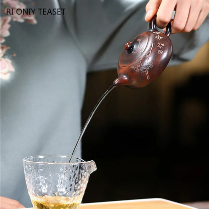 150ml Yixing Purple Clay Teapot Famous Handmade Raw Ore Zisha Tea Pot Chinese Authentic Tea Set Kettle Tea Ceremony Customized