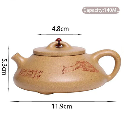 150ml Yixing Purple Clay Teapot Famous Handmade Raw Ore Zisha Tea Pot Chinese Authentic Tea Set Kettle Tea Ceremony Customized