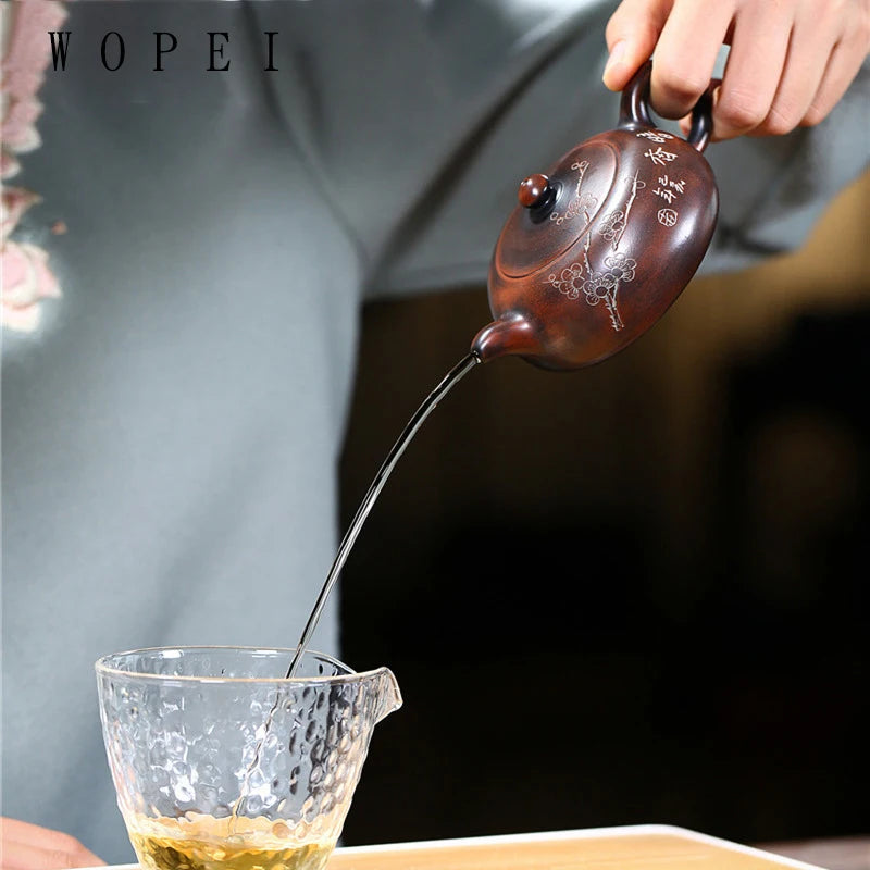 150ml Yixing Purple Clay Teapot Famous Handmade Raw Ore Zisha Tea Pot Chinese Authentic Tea Set Kettle Tea Ceremony Customized