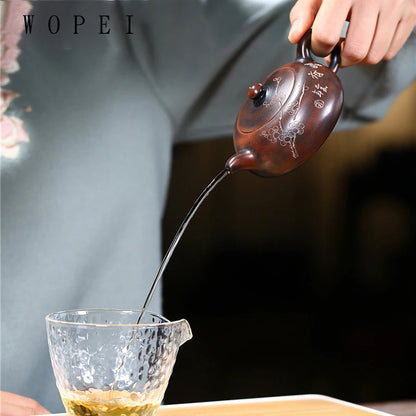 150ml Yixing Purple Clay Teapot Famous Handmade Raw Ore Zisha Tea Pot Chinese Authentic Tea Set Kettle Tea Ceremony Customized