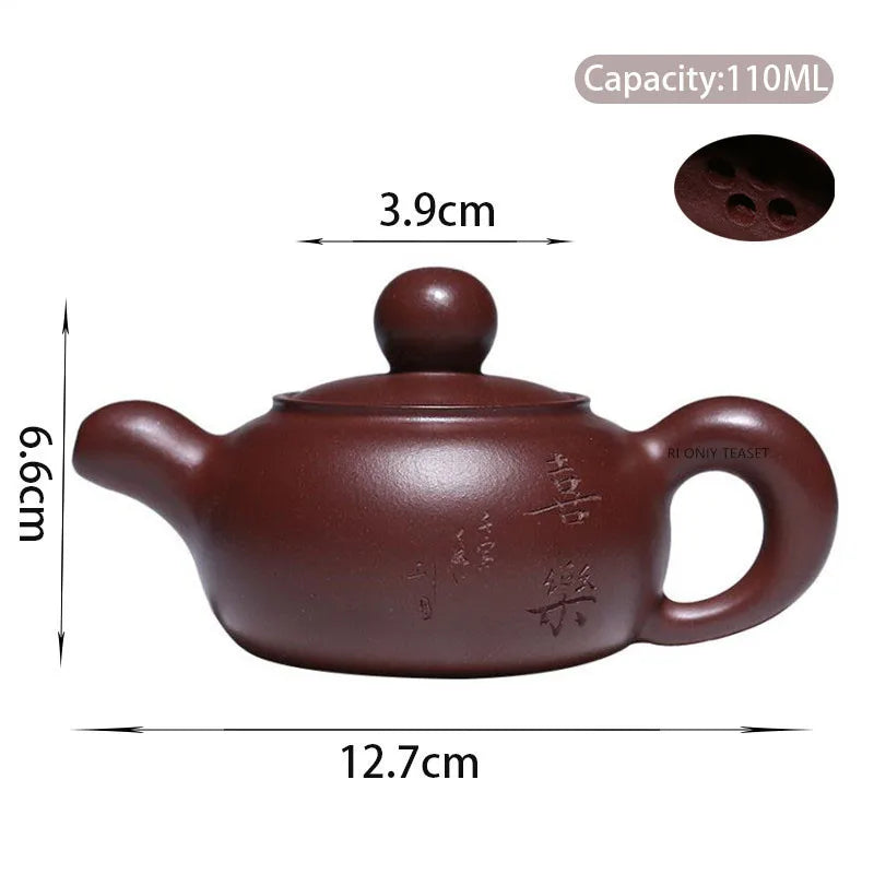 150ml Yixing Purple Clay Teapot Famous Handmade Raw Ore Zisha Tea Pot Chinese Authentic Tea Set Kettle Tea Ceremony Customized