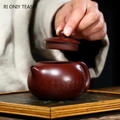 150ml Yixing Purple Clay Xishi Teapot Famous Handmade Tea Pot Authentic Zisha Tea Set Kettle Chinese Tea Ceremony Gifts