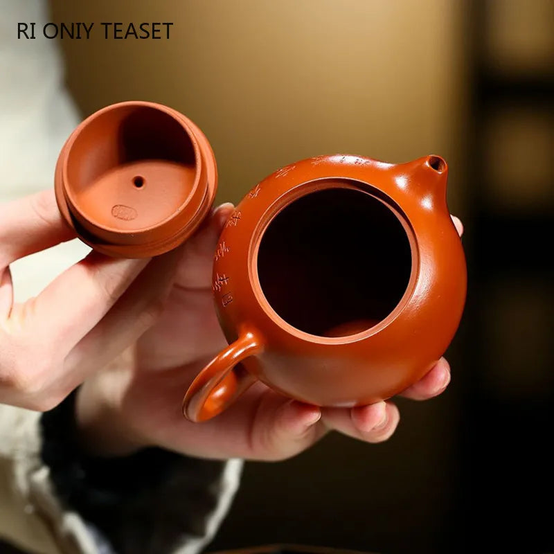 150ml Yixing Purple Clay Xishi Teapot Handmade Ball Hole Filter Tea Pot Authentic Zisha Beauty Tea Maker Teaware Accessories