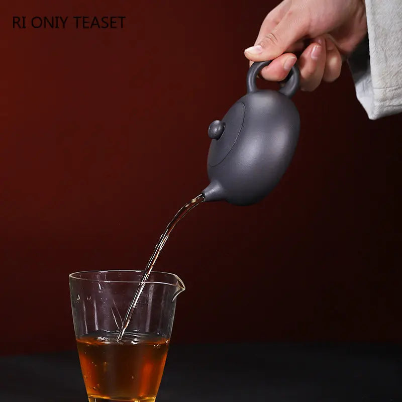 150ml Yixing Raw Ore Purple Clay Teapots Chinese Famous Artists Handmade Bian Xishi Tea Pot Beauty Kettle Zisha Tea Set Teaware