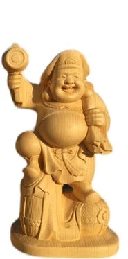 15CM Cypress Wood Wood Sculpture Real Wood Wood Statue Home Décor Figure Statue Buddha Collection Feng Shui Office Decoration
