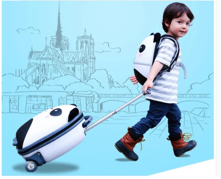 16 Inch 2 Wheels Travel Trolley Suitcase for kids cartoon Backpack for girls Kids Luggage Suitcase Travel Trolley Bag for kids