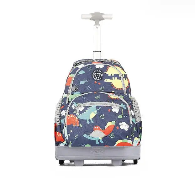 16 Inch Rolling Luggage backpack for teenagers School Trolley Backpack for boy Wheeled Backpack kids School Trolley Bag For boys