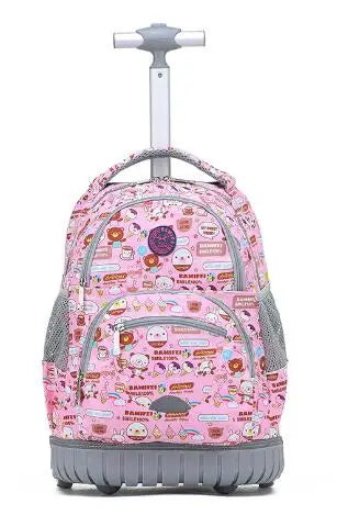 16 Inch Rolling Luggage backpack for teenagers School Trolley Backpack for boy Wheeled Backpack kids School Trolley Bag For boys