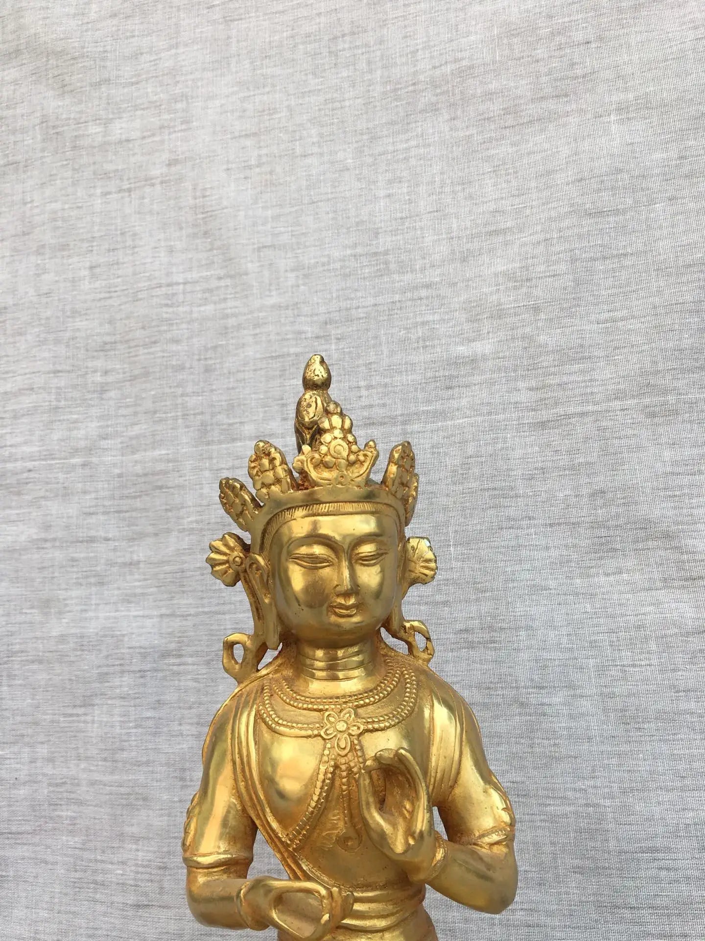 16"Tibetan Temple Collection Old Bronze Gilded Cinnabar Samantabhadra Bodhisattva Buddha Ride White elephant Worship Hall