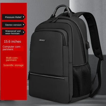 16-inch laptop backpack for men, large-capacity business commuter backpack, water-repellent, simple student school bag