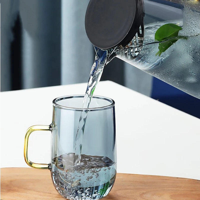 1600ml Nordic style heat-resistant glass kettle  Large-capacity household explosion-proof juice coffee milk jug Filter with lid